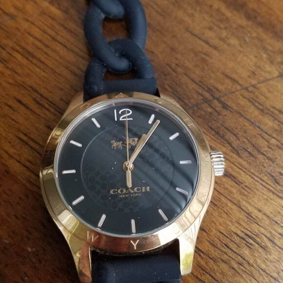 Coach Maddy Watch Black with Black Rubber Strap - Picture 7 of 8